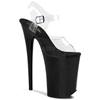 Pleaser - INFINITY908 Sandaal met enkelband, Paaldans schoenen - Paaldans schoenen - Zwart/Transparant Product image